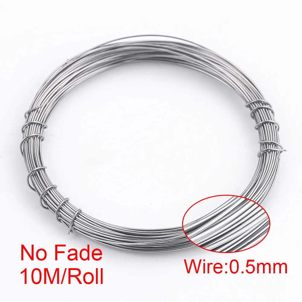 10m/roll Stainless Steel Solid Wire for DIY Beading Wire Necklace Bracelet Earring Jewelry Making