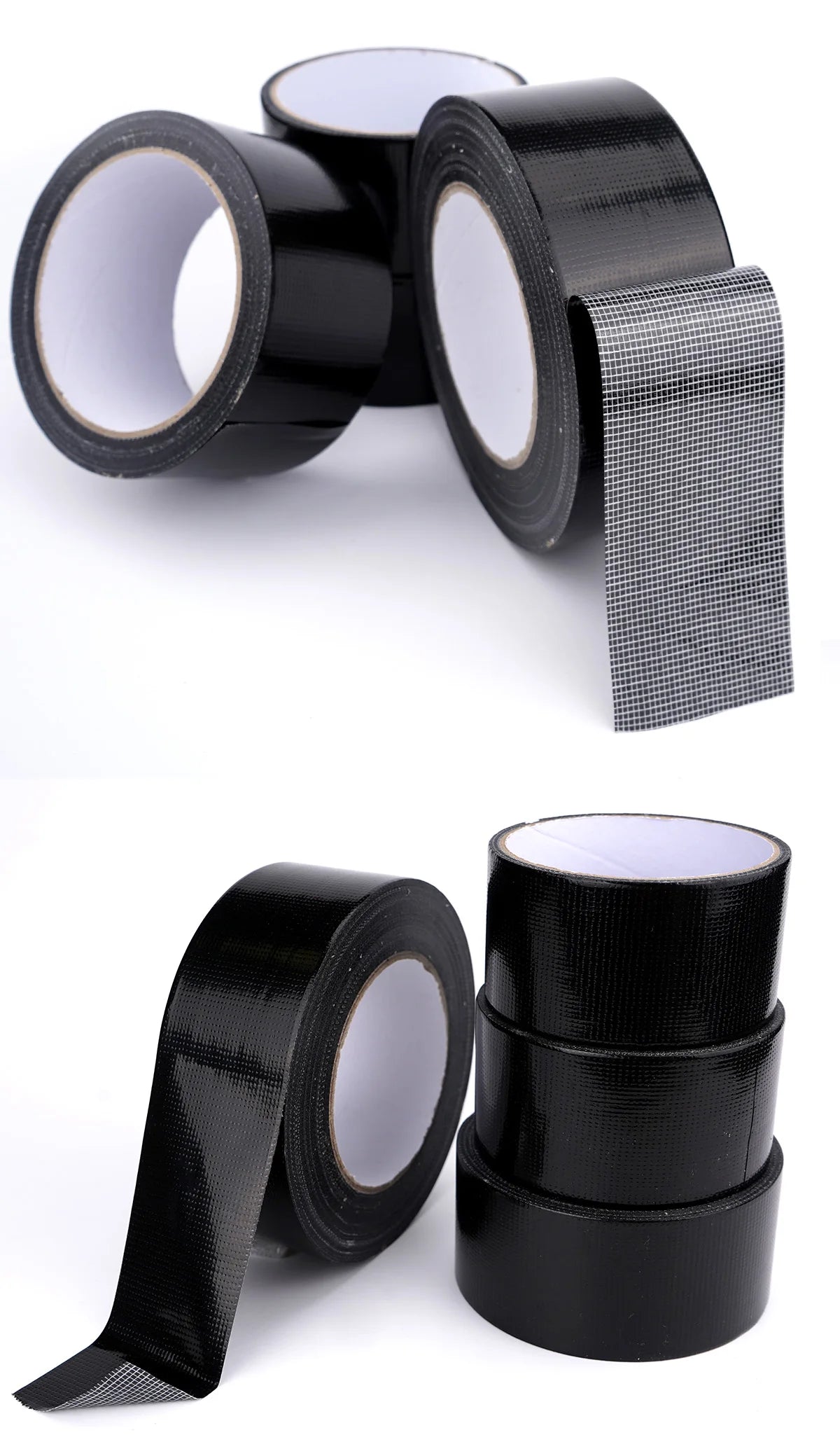 Black Super Adhesive Fabric Duct Tape, Or Seat Repair 5m, 50m, 10M, 20M