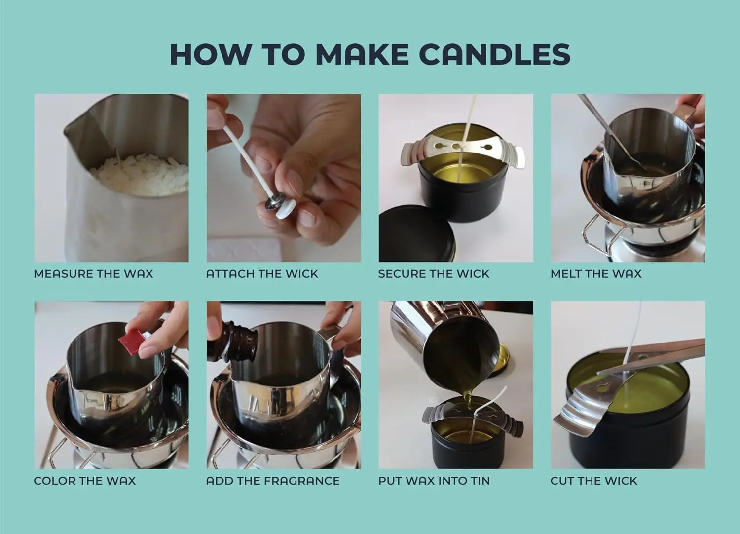 120 Pre-Waxed Candle Wicks, 6 Inch Length, in Convenient Bag for Easy Access for DIY Candle Making