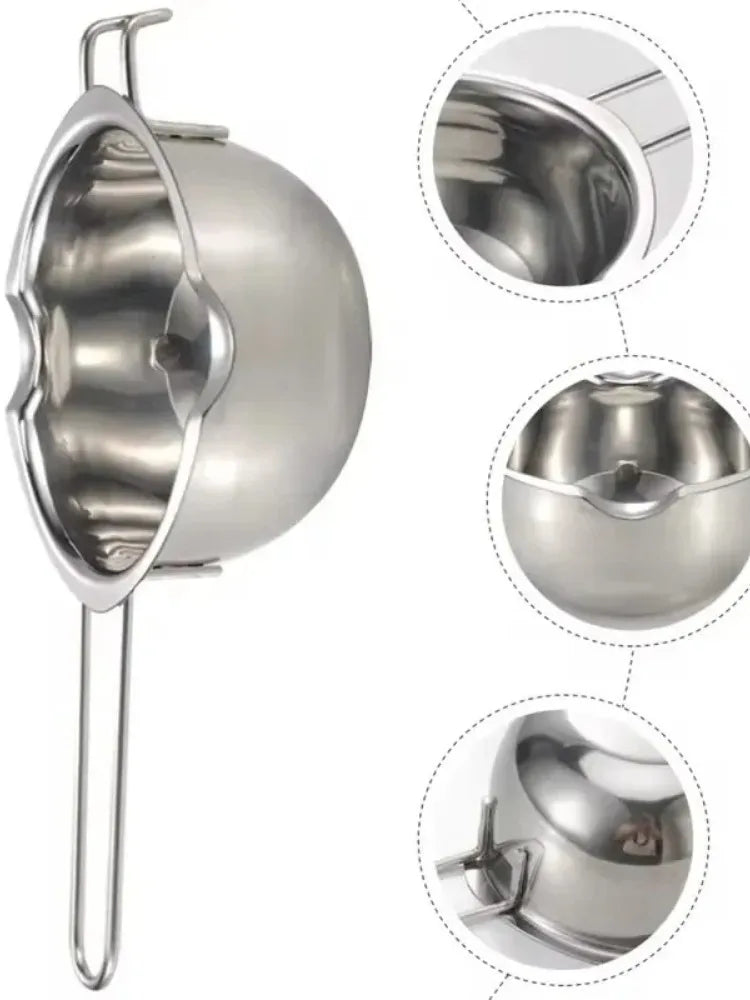 Stainless Steel Candle Wax Melting Boiler Pot with Heat Resistant Handle for Melting Chocolate Candy and Candle Making Supplies