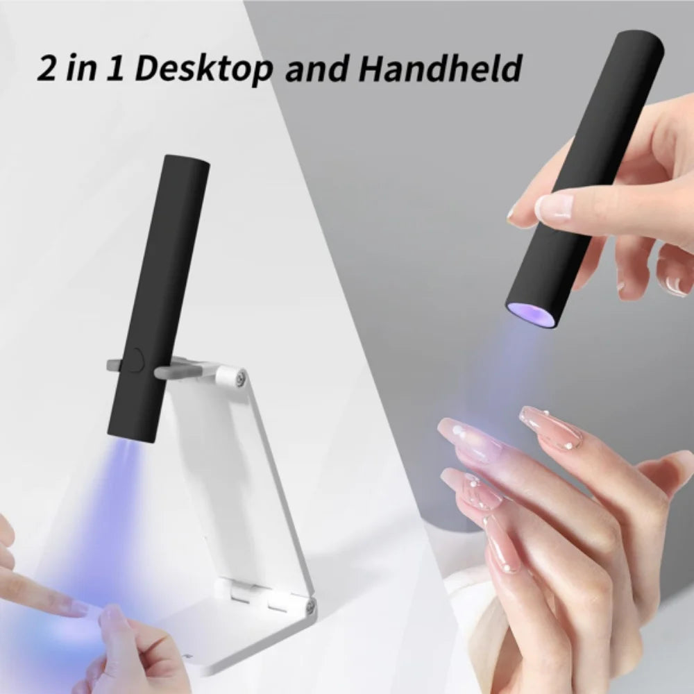 Rechargeable UV LED Lamp Handheld with Stand