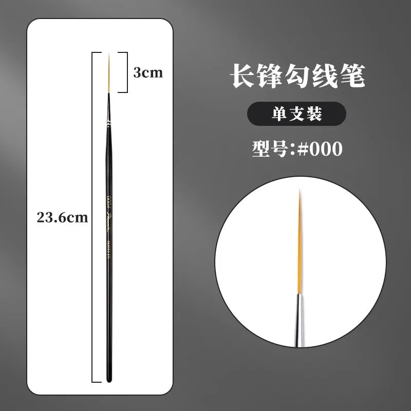 1/2/3/5pcs Rigger Artist Paint Brush Extra Long Fine Point Liner Tip for Scale Models Oil Watercolor Pin Striping