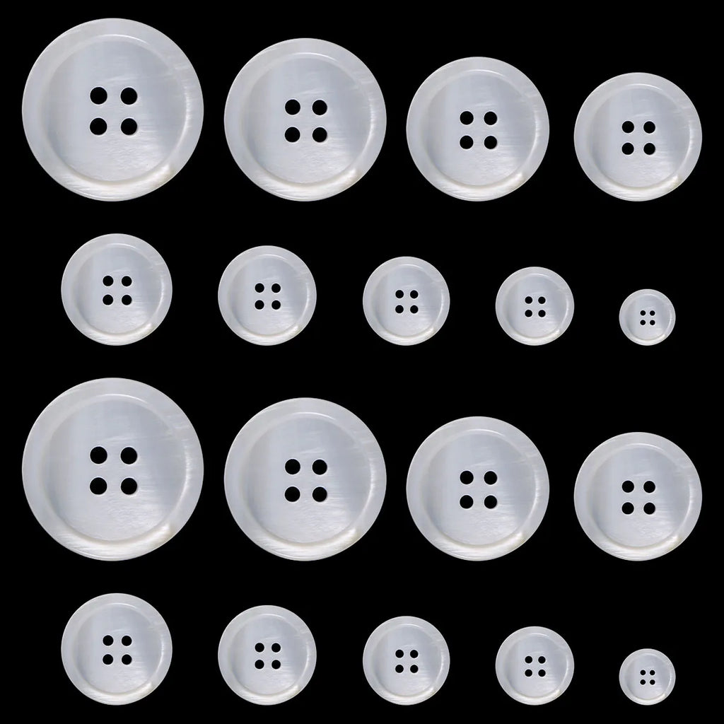 5-20Pcs 9-25mm White Natural Shell Buttons Round Shell Sewing Accessories For Clothing Shirt DIY Crafts Materials