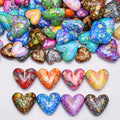 30 pieces of random color heart-shaped spacer beads, for jewelry, bracelets, necklaces and string jewelry.