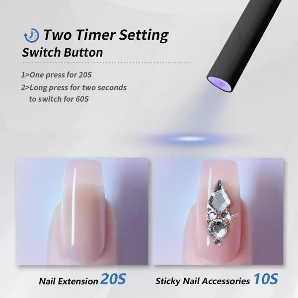 Rechargeable UV LED Lamp Handheld with Stand