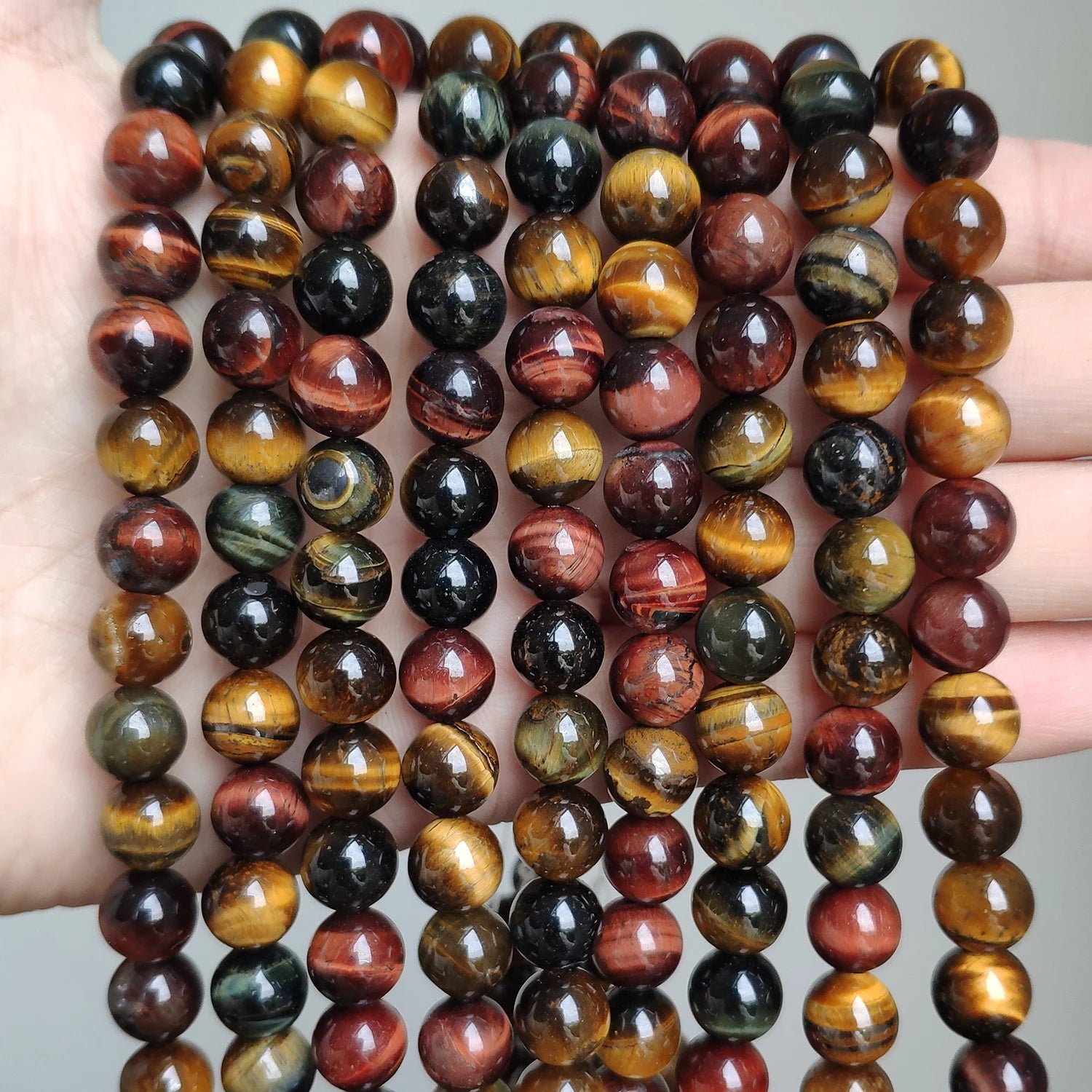 Round Flame Stone Beads Sodalite Loose Spacer Beads for Jewelry Making DIY Bracelets Necklace