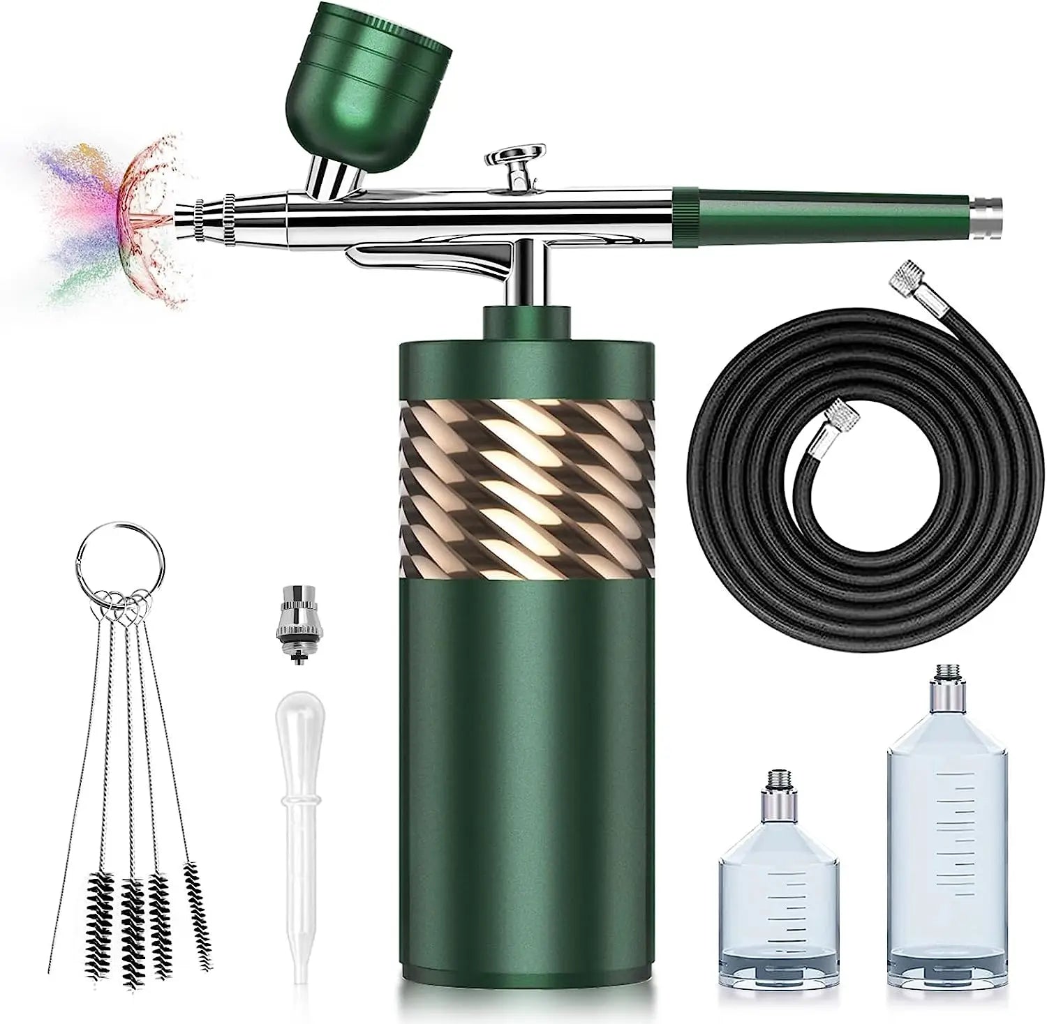 Cordless/Portable Airbrush-Kit with Compressor for Painting, Model, Nail, Tattoo, Cake Decorating