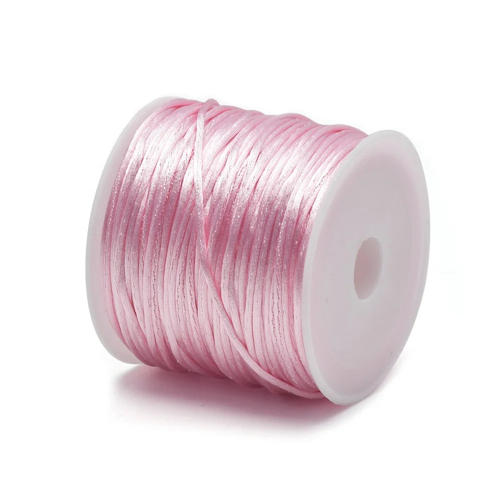 1.5mm Crafts Satin Rattail Cord String for, Macramé, Trim, Jewelry Making 24 Yards