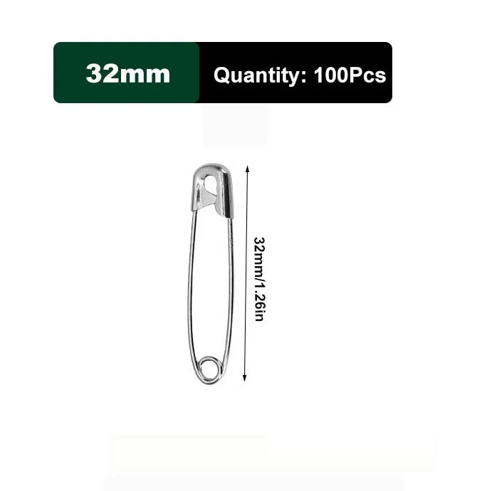 50/100Pcs Safety Pins Rust Resistant Silver Durable Safety Pins For DIY Crafts Sewing Accessories