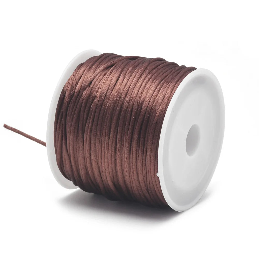 1.5mm Crafts Satin Rattail Cord String for, Macramé, Trim, Jewelry Making 24 Yards
