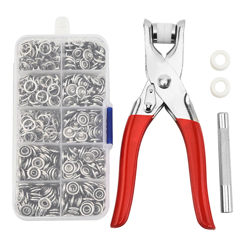 Snaps Buttons Pliers Set Kit Tool Sewing Buttons Press Studs Snap