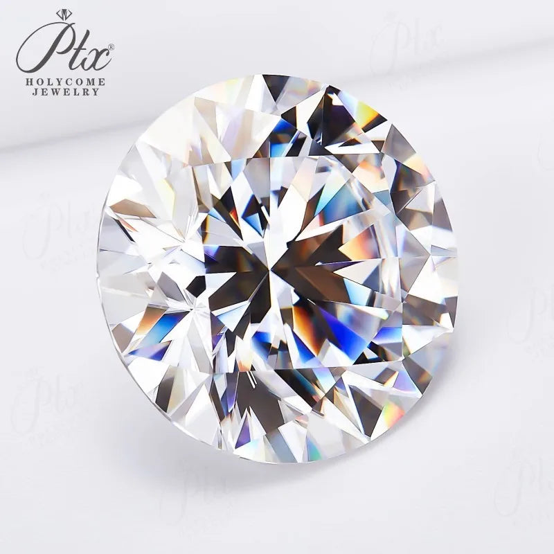 0.1-10ct D White Round Cut Moissanite Beads Cut Loose Stones For Fine Jewelry Making Custom Bracelet Necklace Design