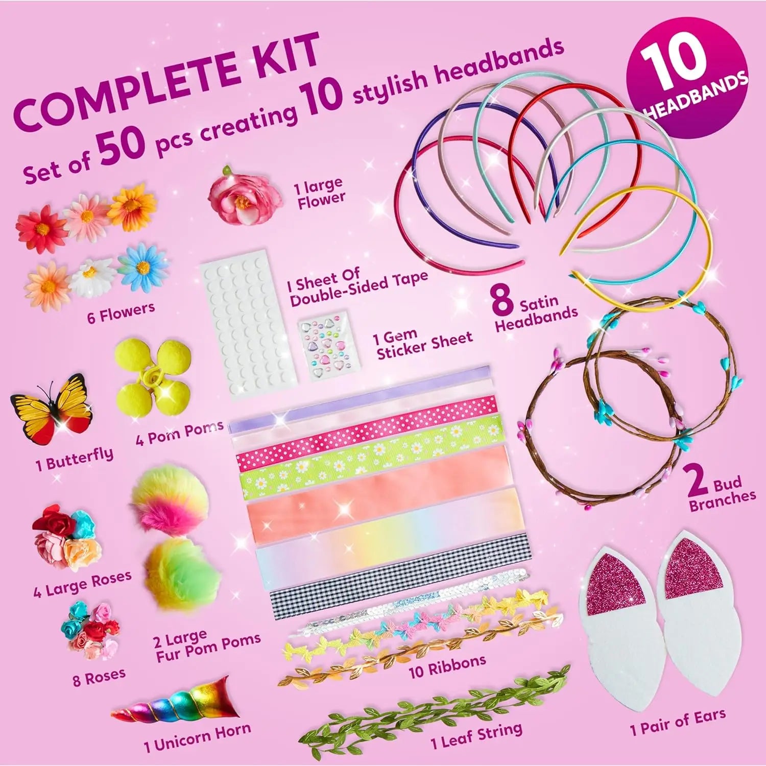 Headband Making Kit for Kids DIY Hair Accessories Make Your Own
