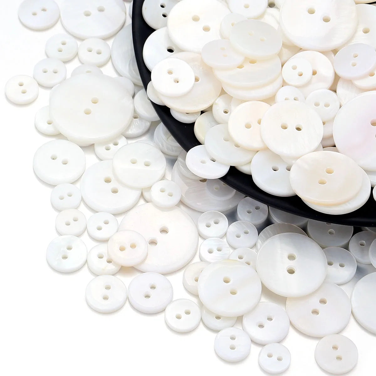 5-20Pcs 9-25mm White Natural Shell Buttons Round Shell Sewing Accessories For Clothing Shirt DIY Crafts Materials