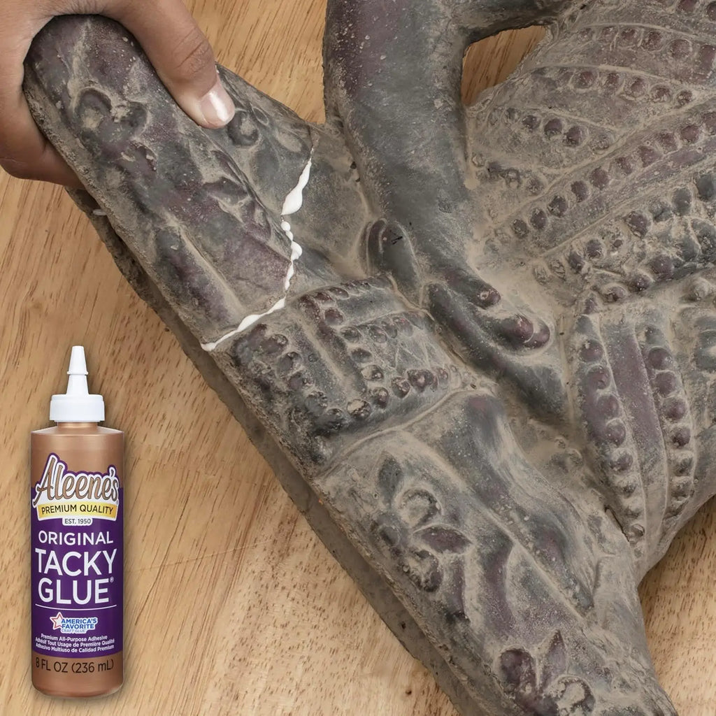 Clear All-Purpose Tacky Glue, 8 oz - Dries Flexible, Water-Soluble, Non-Toxic for Various Surfaces