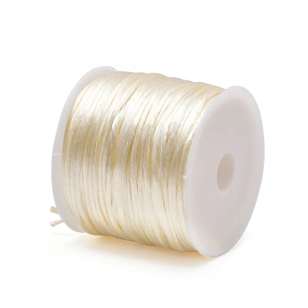 1.5mm Crafts Satin Rattail Cord String for, Macramé, Trim, Jewelry Making 24 Yards