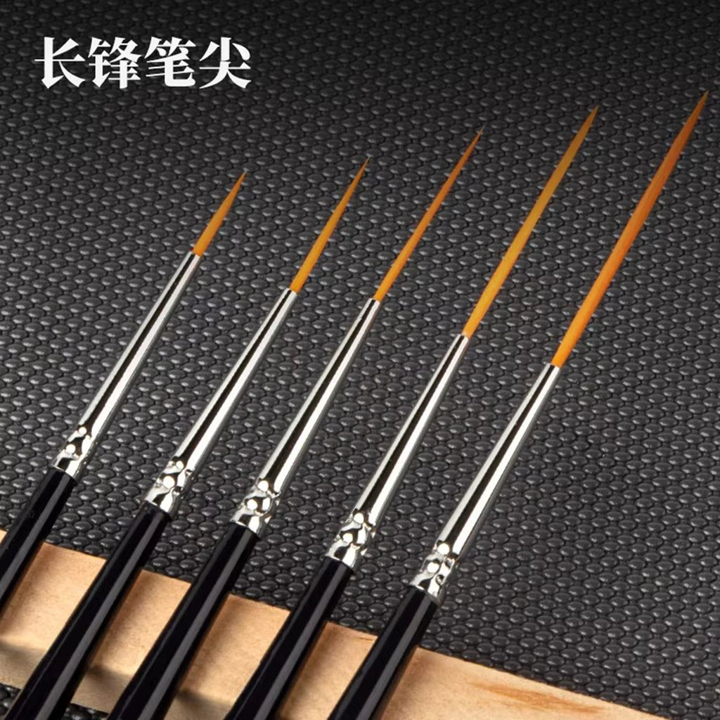 1/2/3/5pcs Rigger Artist Paint Brush Extra Long Fine Point Liner Tip for Scale Models Oil Watercolor Pin Striping