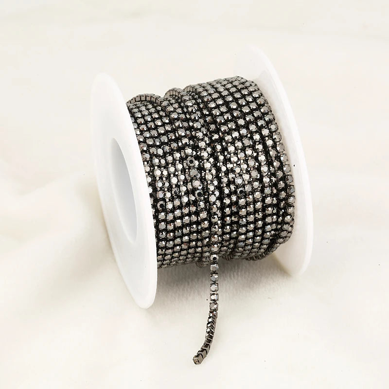 2mm SS6 Colorful Sew On Opal Rhinestone Cup Chain for DIY Craft