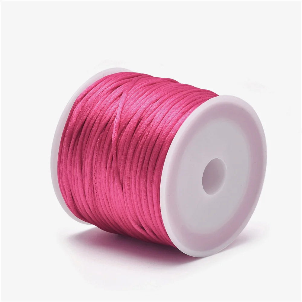 1.5mm Crafts Satin Rattail Cord String for, Macramé, Trim, Jewelry Making 24 Yards