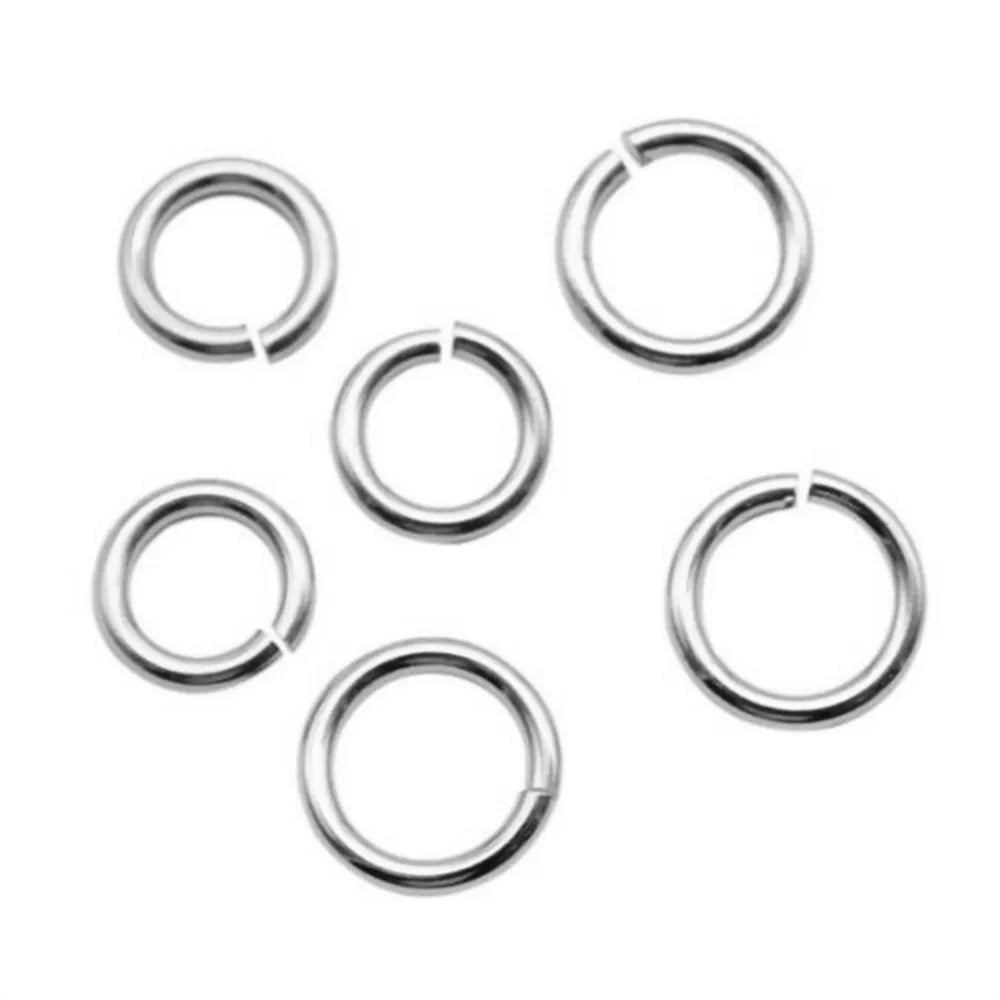 100-200pcs Stainless Steel Split Rings Black DIY Necklace Bracelet Making Jewelry