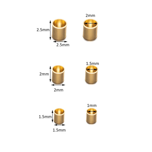 100pcs Stainless Steel Crimp Tube Beads End Stopper For DIY Necklace Jewelry Making Crafts