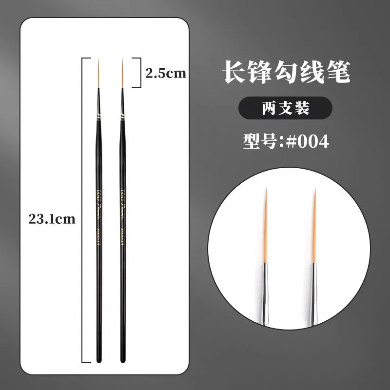 1/2/3/5pcs Rigger Artist Paint Brush Extra Long Fine Point Liner Tip for Scale Models Oil Watercolor Pin Striping