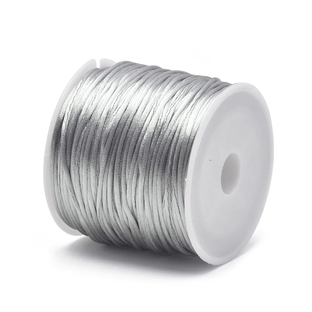 1.5mm Crafts Satin Rattail Cord String for, Macramé, Trim, Jewelry Making 24 Yards