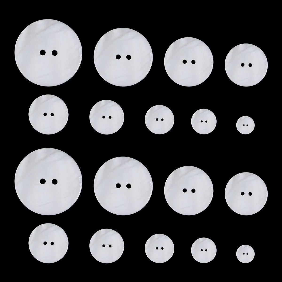 5-20Pcs 9-25mm White Natural Shell Buttons Round Shell Sewing Accessories For Clothing Shirt DIY Crafts Materials