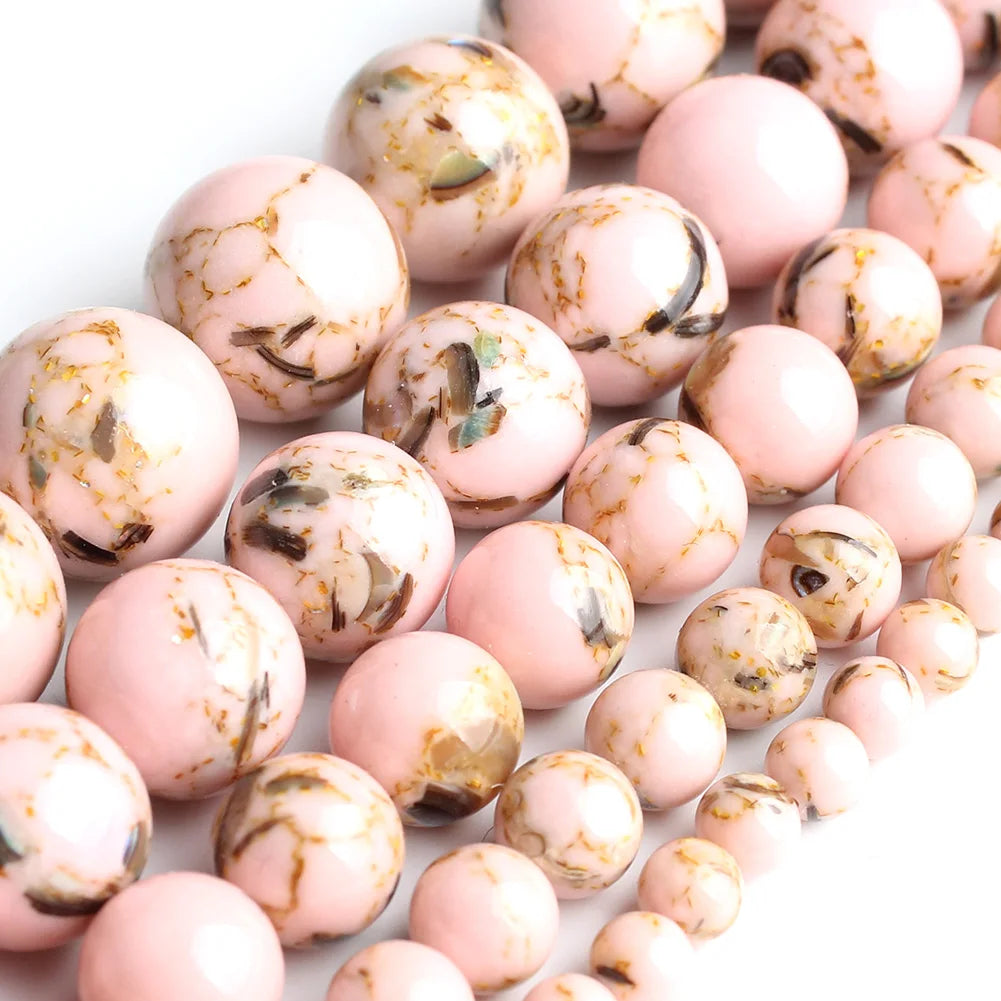 Round Flame Stone Beads Sodalite Loose Spacer Beads for Jewelry Making DIY Bracelets Necklace
