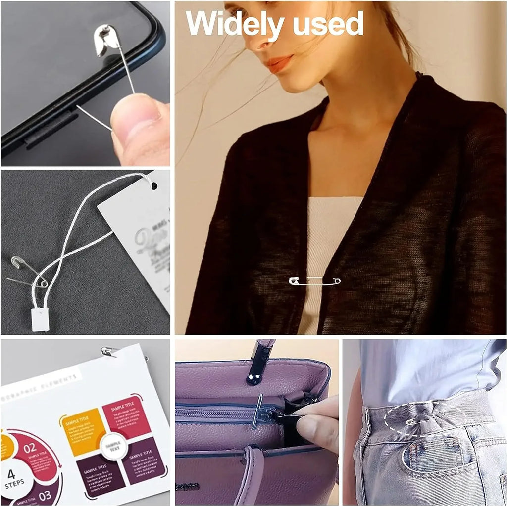 50/100Pcs Safety Pins Rust Resistant Silver Durable Safety Pins For DIY Crafts Sewing Accessories