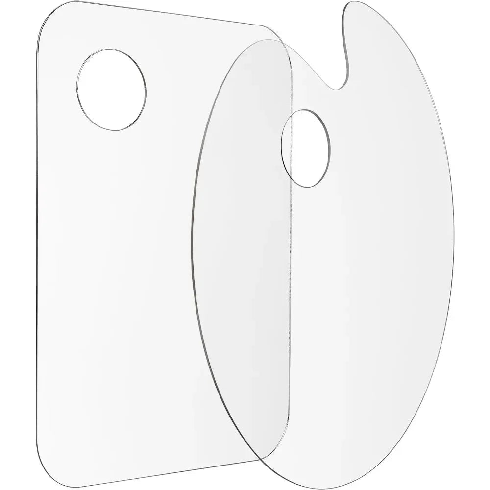 11.8 x 7.9 inch acrylic palette with thumb hole for easy to hold and clean non-stick artist paint tray