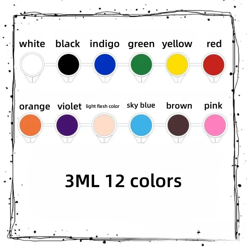 3mL, Acrylic Pigment for Student Art, DIY Pigment, Hand Painted Walls
