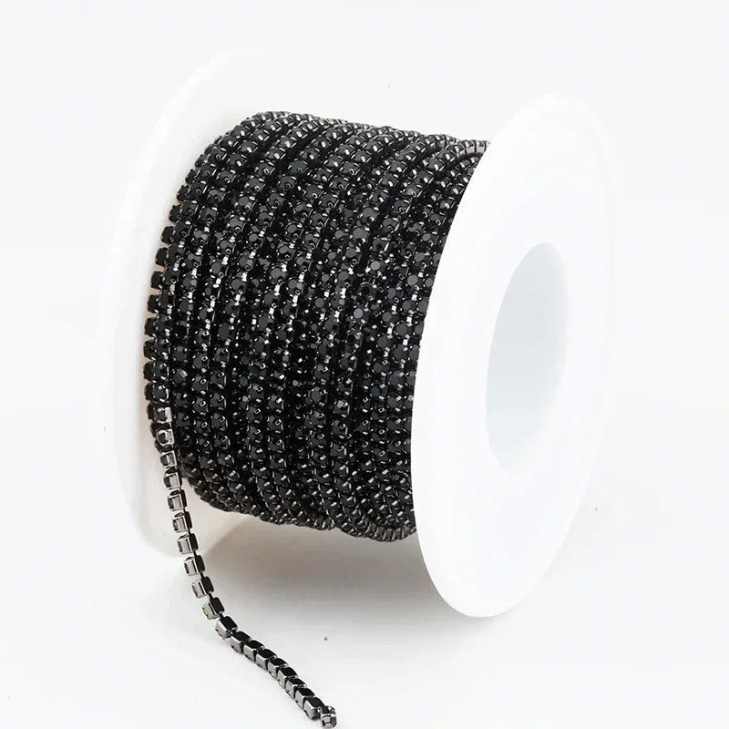 2mm SS6 Colorful Sew On Opal Rhinestone Cup Chain for DIY Craft