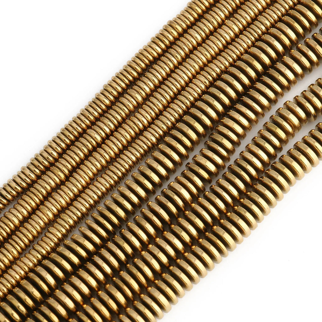 Real Gold Plated Hematite Bead Irregular Heart Cube Beads For Jewelry Making DIY