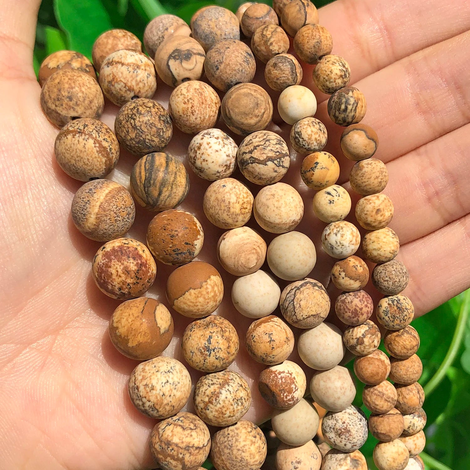 Round Flame Stone Beads Sodalite Loose Spacer Beads for Jewelry Making DIY Bracelets Necklace