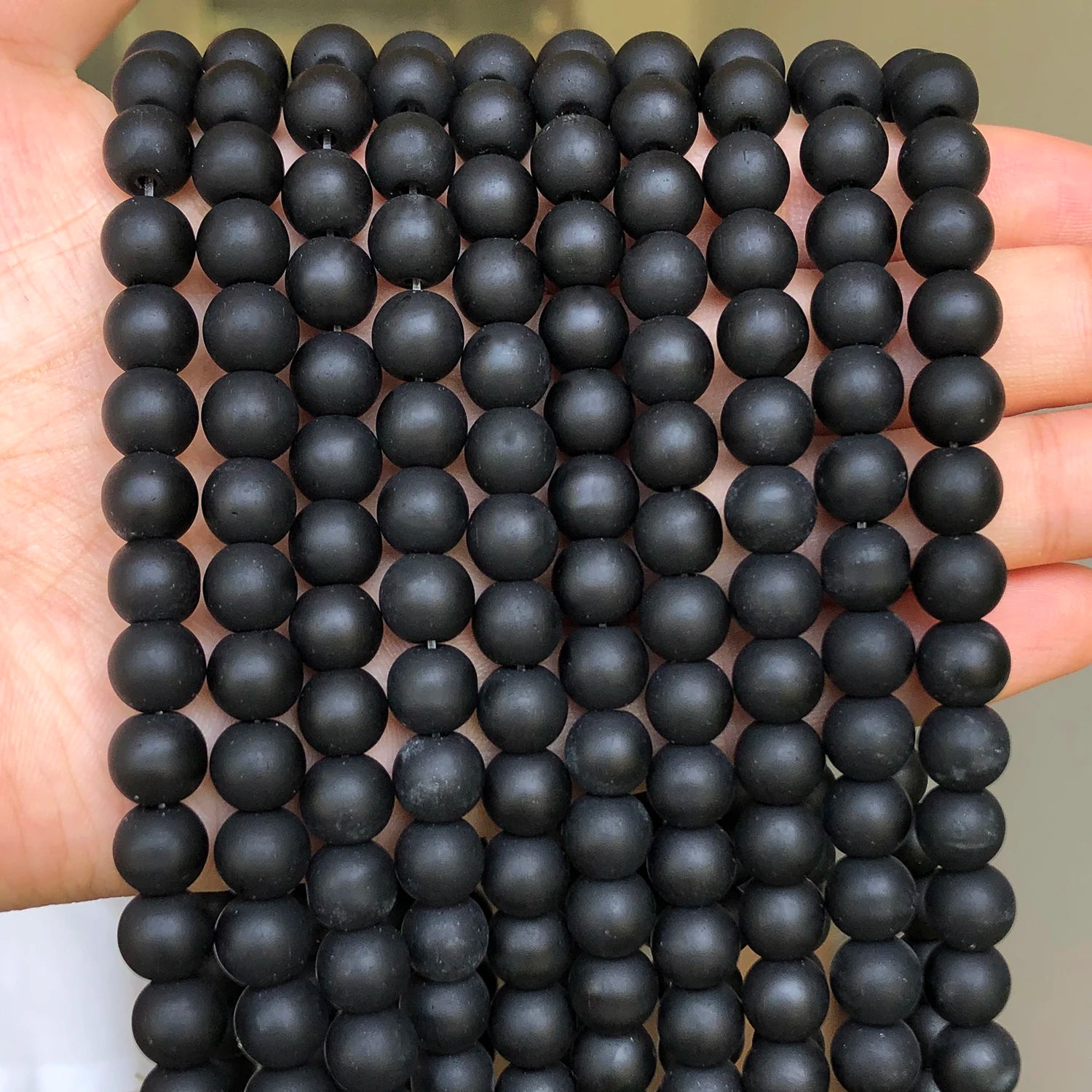 Round Flame Stone Beads Sodalite Loose Spacer Beads for Jewelry Making DIY Bracelets Necklace