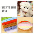 7-Piece DIY Coral Velvet Twisting Kit for Knitting Plush Puppies & Small Animals