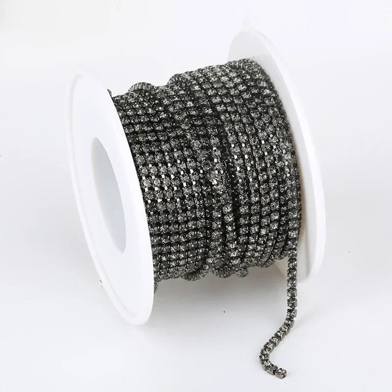 2mm SS6 Colorful Sew On Opal Rhinestone Cup Chain for DIY Craft