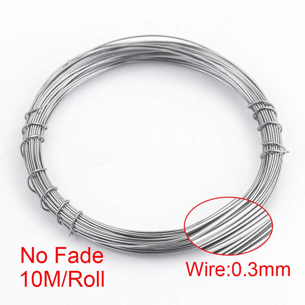 10m/roll Stainless Steel Solid Wire for DIY Beading Wire Necklace Bracelet Earring Jewelry Making