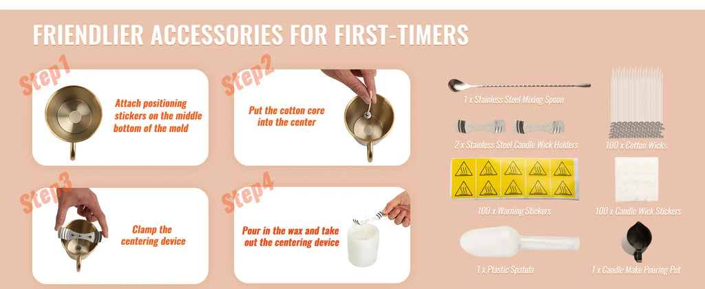 SucceBuy 6.5L Wax Melter for Candle Making, Easy Pour Spout, 9-Level Temperature Control