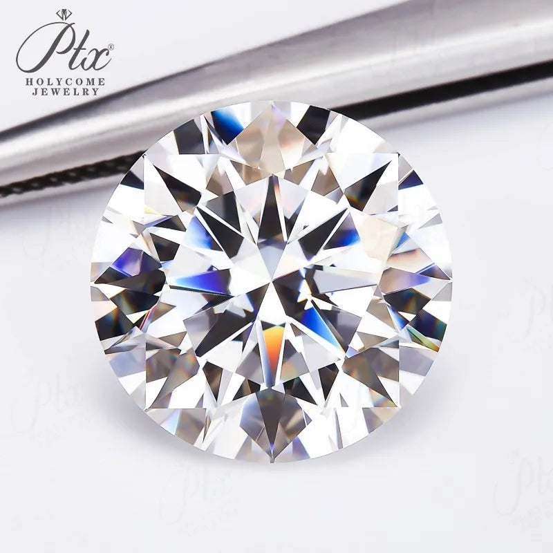 0.1-10ct D White Round Cut Moissanite Beads Cut Loose Stones For Fine Jewelry Making Custom Bracelet Necklace Design