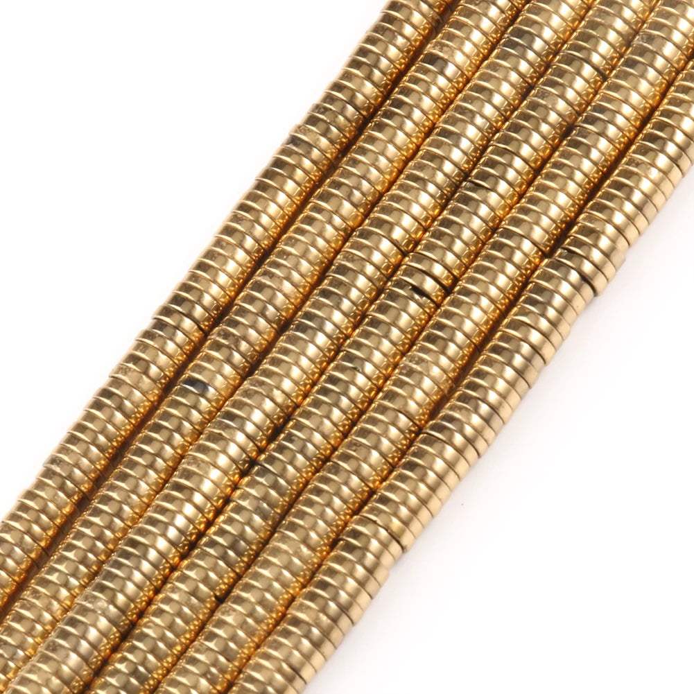 Real Gold Plated Hematite Bead Irregular Heart Cube Beads For Jewelry Making DIY