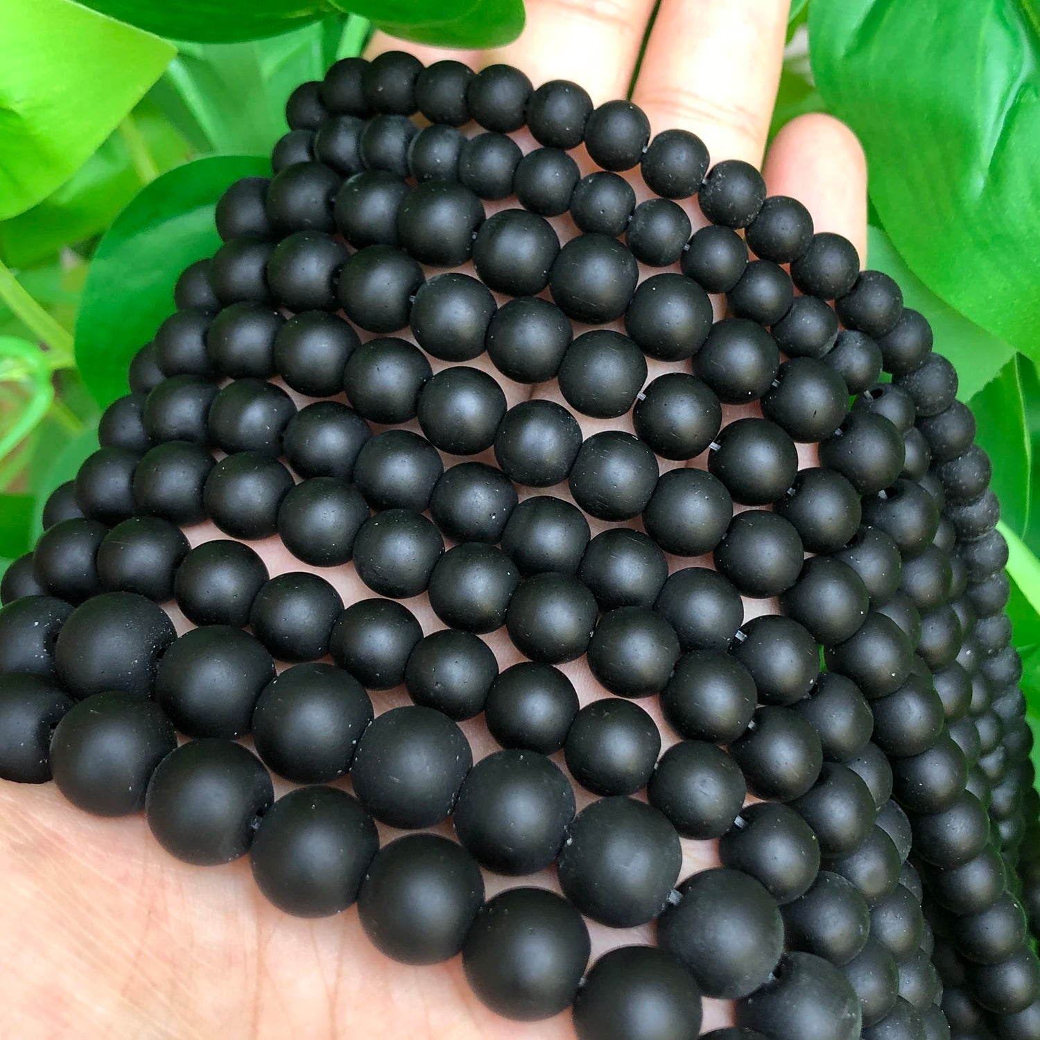Round Flame Stone Beads Sodalite Loose Spacer Beads for Jewelry Making DIY Bracelets Necklace