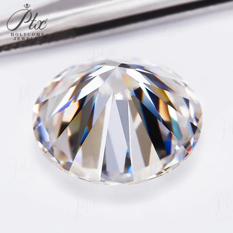 0.1-10ct D White Round Cut Moissanite Beads Cut Loose Stones For Fine Jewelry Making Custom Bracelet Necklace Design