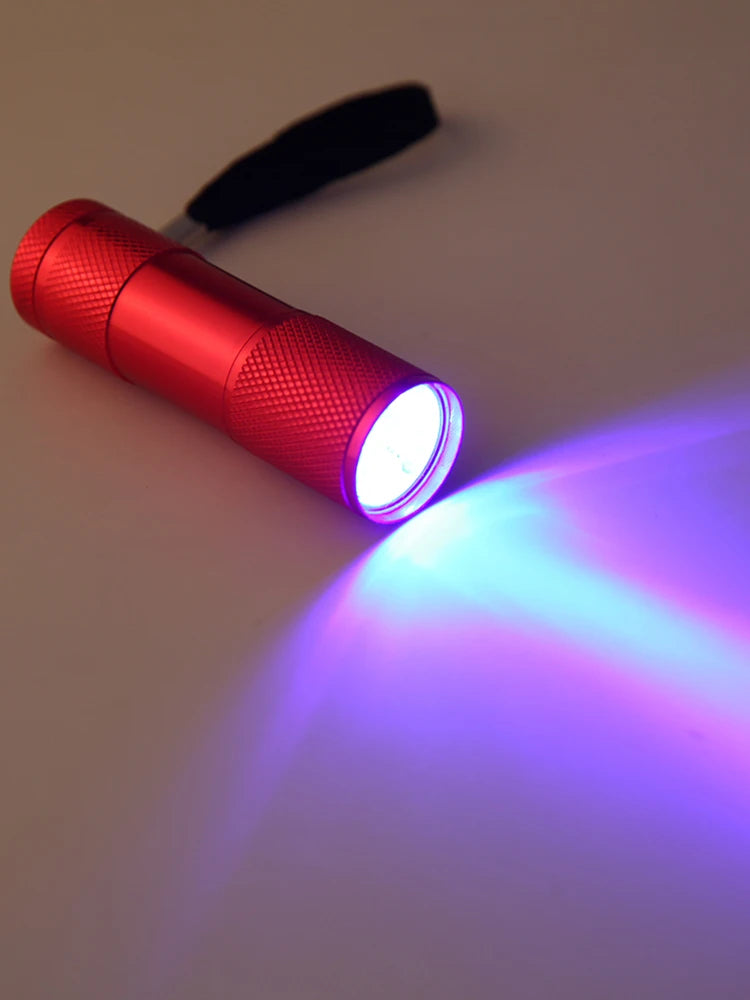 Mini Flashlight with Rope Professional Purple Light and Backlight Portable Ultraviolet