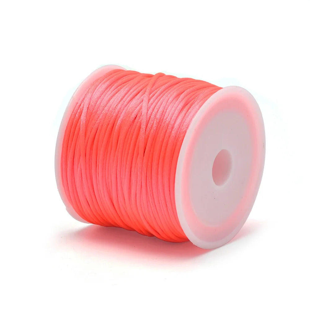 1.5mm Crafts Satin Rattail Cord String for, Macramé, Trim, Jewelry Making 24 Yards